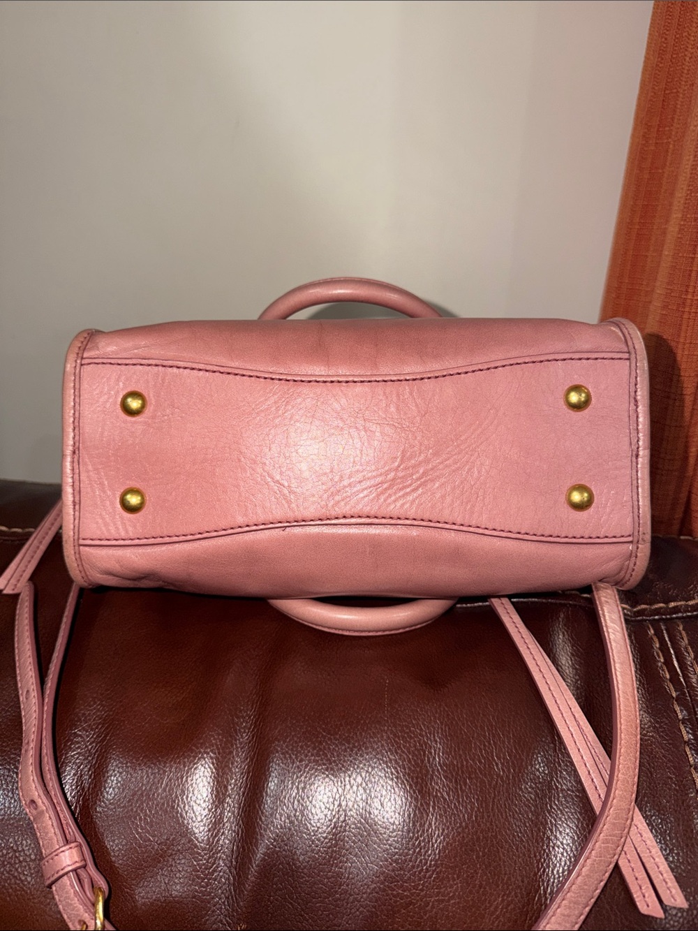 ‼️Authentic Miu Miu Pink Vitello Leather Satchel Handbag Crossbody Bag - Picture 10 of 15